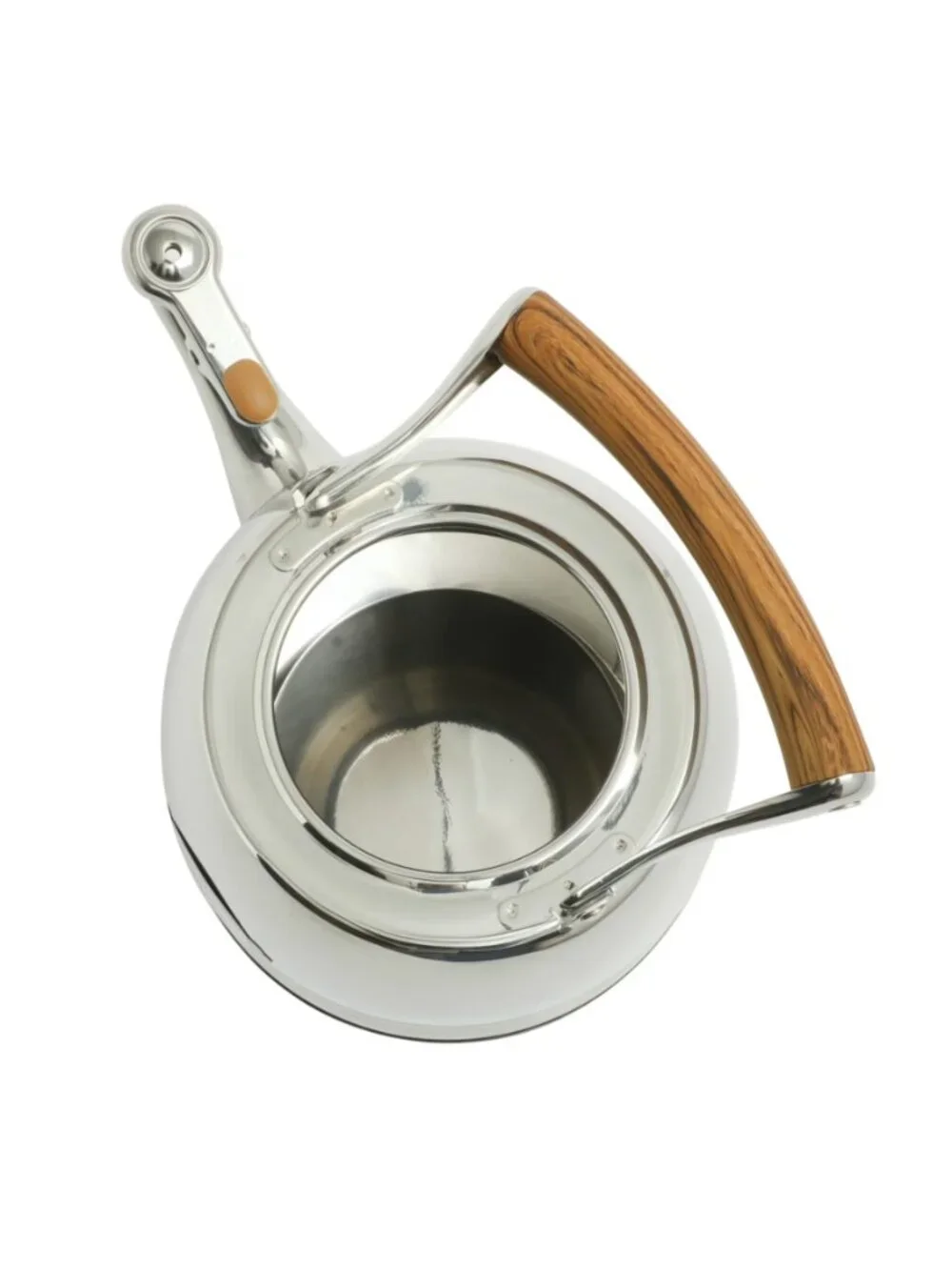 The Pioneer Woman Sliver Stainless Steel Whistling Tea Kettle Folding Handle